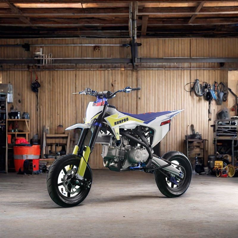 Взрослый 190cc Мотор Супермотор Газовый Мотоцикл Слик Шины Колеса 12 дюймов На дорожной шине